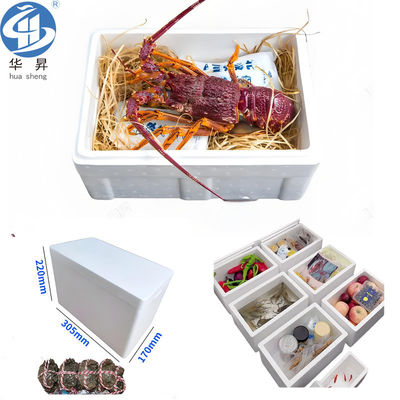 Línea de producción de cajas de pescado EPS para langosta de mariscos en 5500.00cm * 2700.00cm * 3500.00cm tamaño